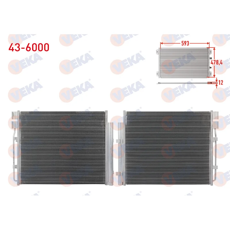 Togg T10X Klima Radyatörü 43-6000